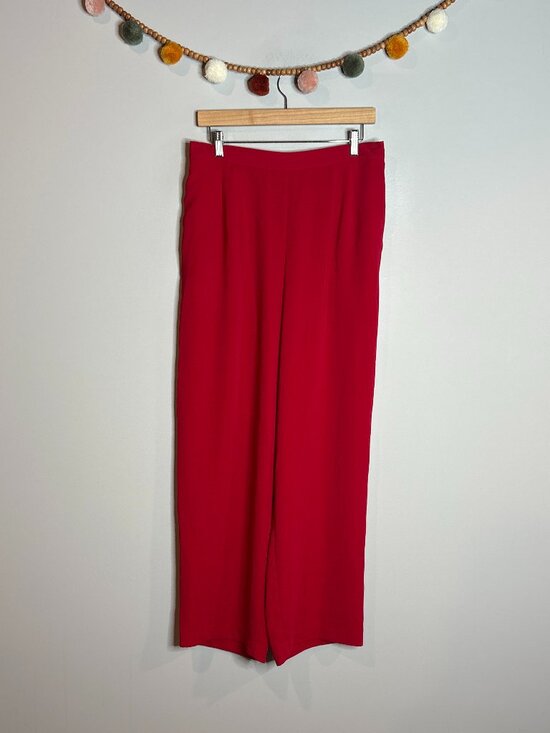 Vintage Pants - Vintage red pull on trouser pants